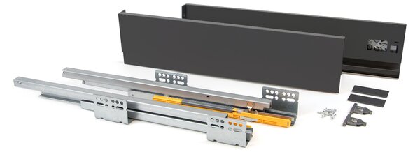 Cassetto Esterno Concept 30 Kg H138 mm P 300 Grigio Antracite Acciaio Emuca