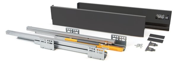 Cassetto Esterno Concept 30 Kg H105 mm P 400 Grigio Antracite Acciaio Emuca