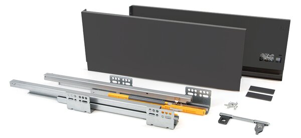 Cassetto Esterno Concept 30 Kg H185 mm P 350 Grigio Antracite Acciaio Emuca