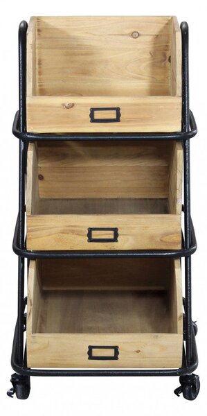 Mobile Buster 37,5x48x75,5 h cm in Metallo Nero