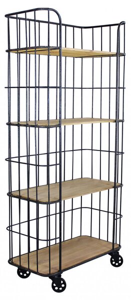 Mobile Amyas 77x39,5x168 h cm in Legno Nero
