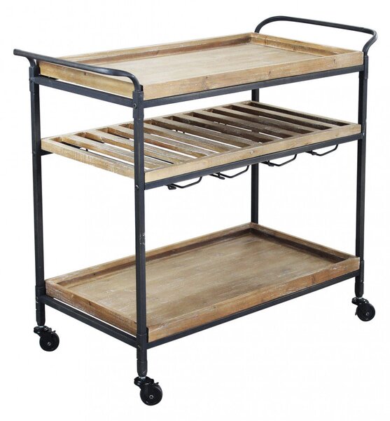 Mobile Camron 87,3x42,5x77 h cm in Metallo Nero
