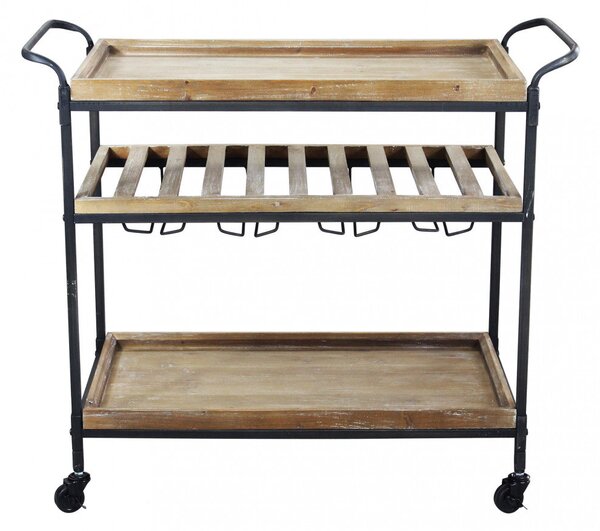 Mobile Camron 87,3x42,5x77 h cm in Metallo Nero