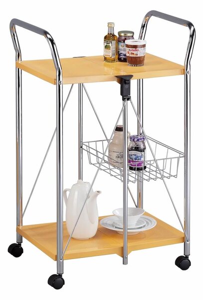 Carrello da Cucina Pieghevole Arancio in Acciaio Tosini TA0190