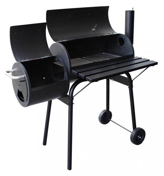 Barbecue a Carbonella 110x64x113,5 h cm in Acciaio Nero