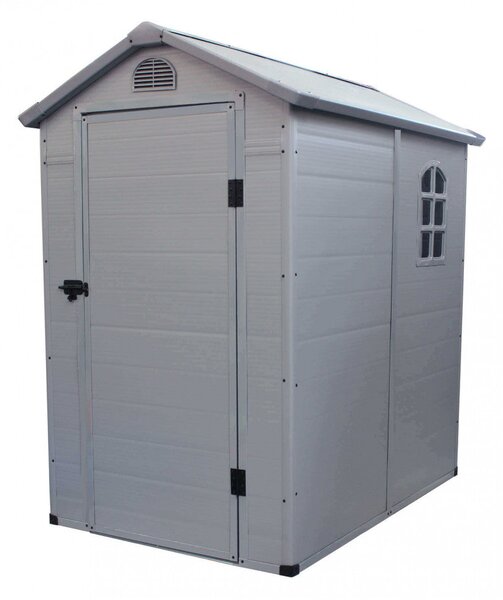 Casetta Box da Giardino Hause 134x192x204 h cm in Plastica Grigio chiaro
