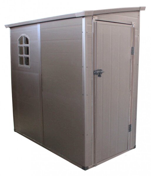 Casetta Box da Giardino Hause 111x191x194 h cm in Plastica Marrone
