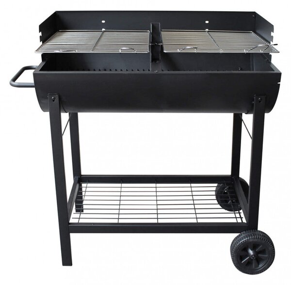 Barbecue a Carbonella 100x47x94 h cm in Acciaio Nero