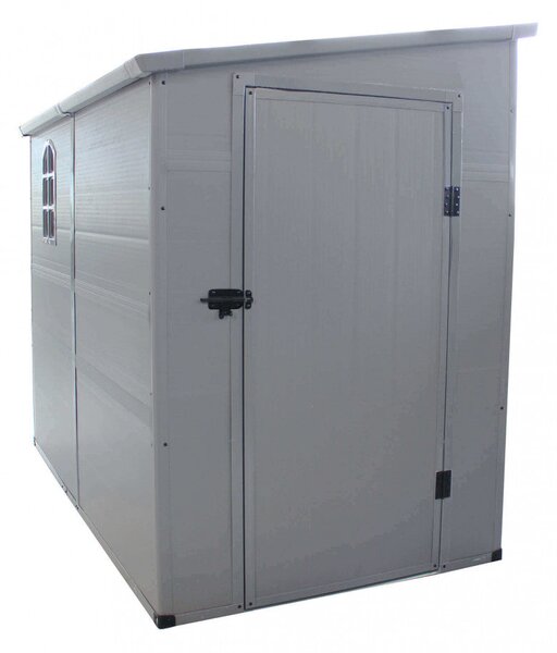 Casetta Box da Giardino Hause 143x247x194 h cm in Plastica Grigio chiaro