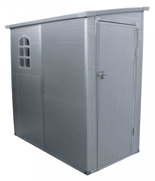 Casetta Box da Giardino Hause 111x191x194 h cm in Plastica Grigio chiaro