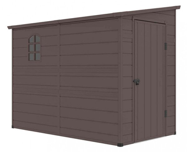 Casetta Box da Giardino Hause 143x247x194 h cm in Plastica Marrone