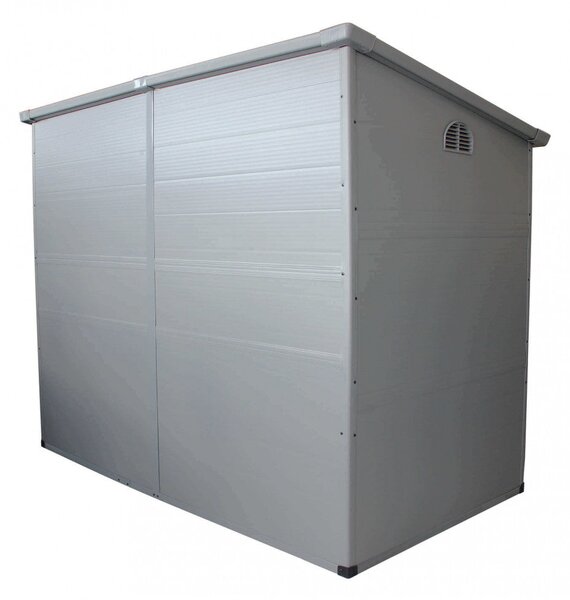 Casetta Box da Giardino Hause 143x247x194 h cm in Plastica Grigio chiaro