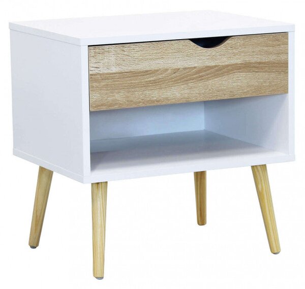 Mobile Benedict 50x39x49.7 h cm in Legno Bianco
