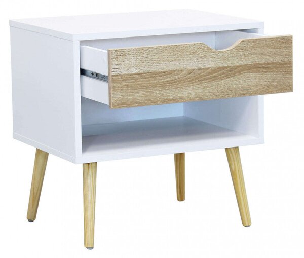 Mobile Benedict 50x39x49.7 h cm in Legno Bianco