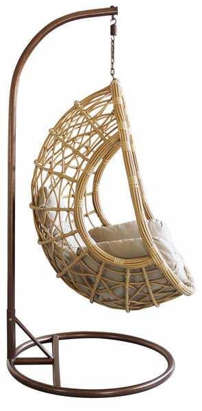 Dondolo Capraia 195x93x122 cm in Acciaio Marrone