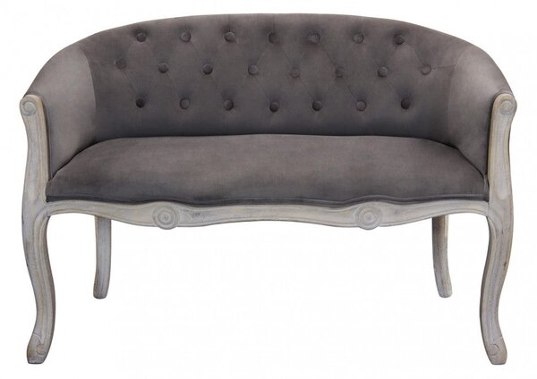 Divano Coleman 107x61x70 h cm in Velluto Tortora