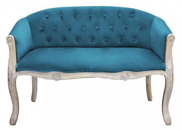 Divano Coleman 107x61x70 h cm in Velluto Blu