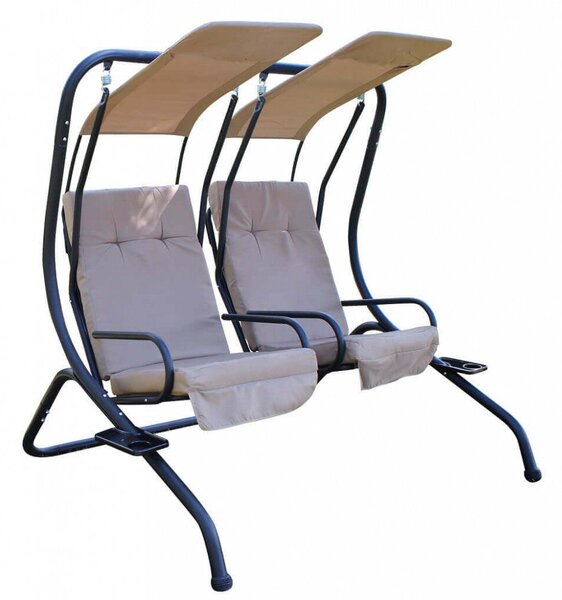 Dondolo Cicladi 170x136x170 h cm in Acciaio Nero