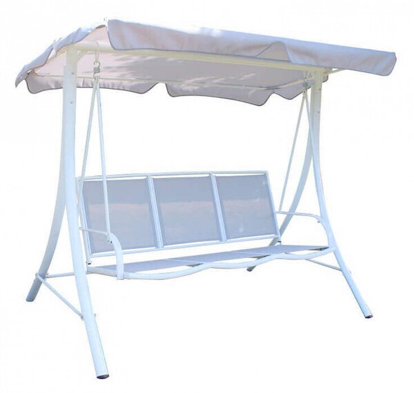 Dondolo Laconia 120x197x169 h cm in Textilene Bianco