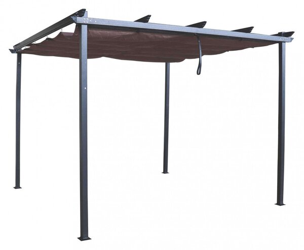 Gazebo Lepanto 3x3 m in Acciaio Antracite