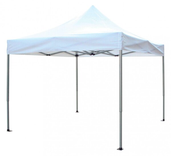 Gazebo Pieghevole Professional 3x3 m in Alluminio Bianco