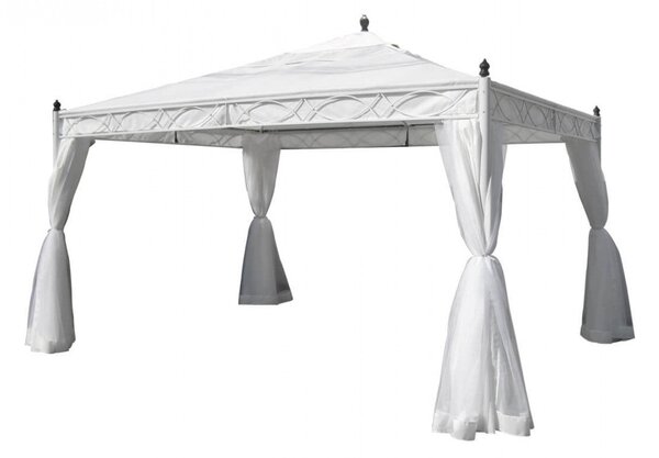 Gazebo Siwa 3x3x2,60 h m in Acciaio Bianco