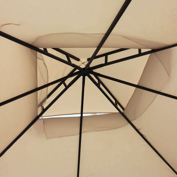 Gazebo Hogan 3x3x265 h m in Acciaio e Poliestere Ecrù