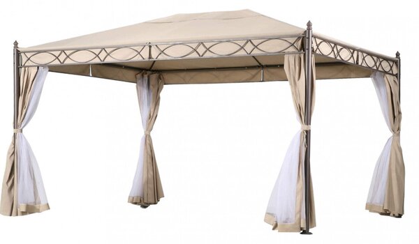 Gazebo Karnak 3x4x2,60 h m in Acciaio Antracite