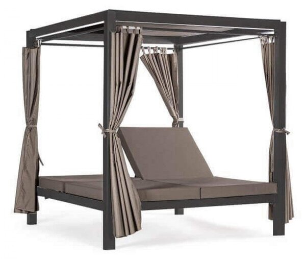 Gazebo Letto Timbuktu 212x149x195 h cm in Alluminio Antracite