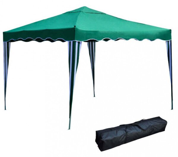 Gazebo Pieghevole 3x3 m in Acciaio Verde