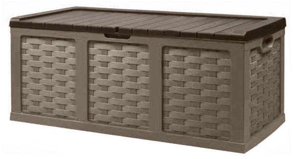 Cassapanca in Rattan Style XXL 157,5x75x63,5 h cm in Plastica Marrone