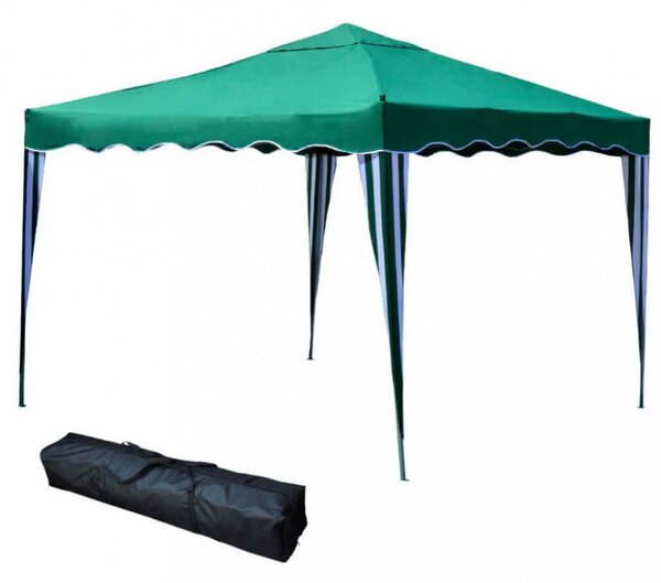 Gazebo Pieghevole 3x3 m in Acciaio Verde