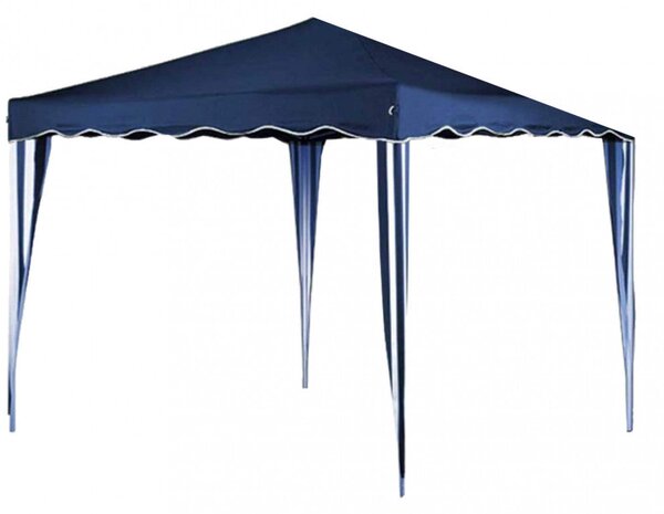 Gazebo Pieghevole 3x3 m in Acciaio Blu