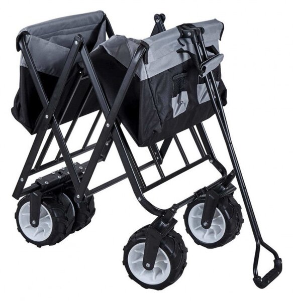 Carrello Portattrezzi da Giardino in Metallo Atlantic 117x50x52 h cm in Acciaio Grigio