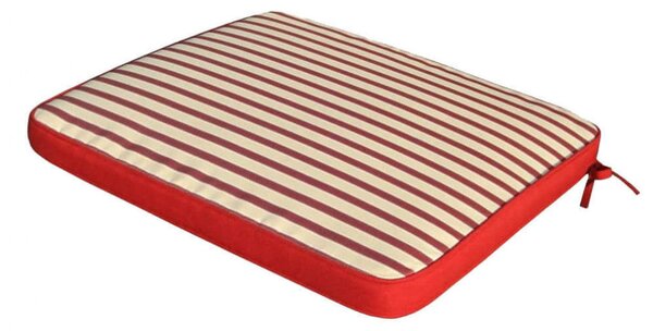 Cuscino Real Seduta 39x39x4 cm in Poliestere Rosso