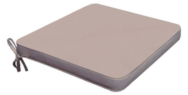 Cuscino Real Seduta 39x39x4 cm in Poliestere Tortora