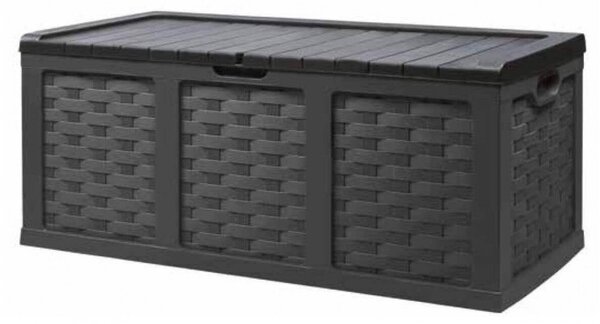 Cassapanca in Rattan Style XXL 157,5x75x63,5 h cm in Plastica Marrone