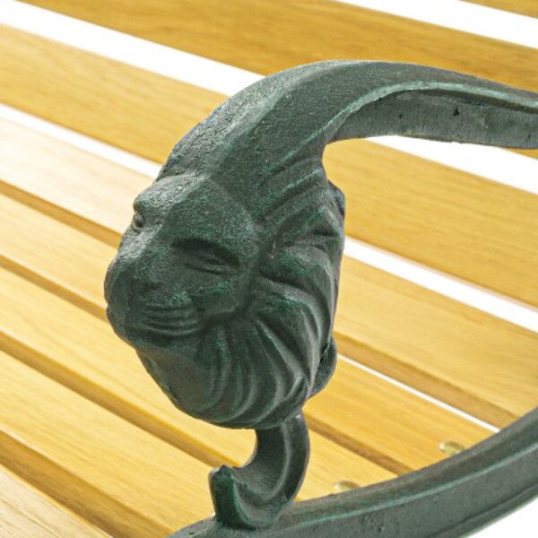 Panca Ghisa Lion 130x56x72 h cm in Legno Antracite