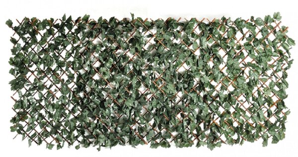 Siepe Sintetica Acero Estensibile 100x200 h cm in Polietilene Verde