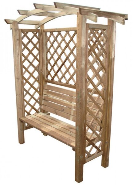 Pergola Ad Arco da Giardino 160x70x190 h cm in Legno Marrone