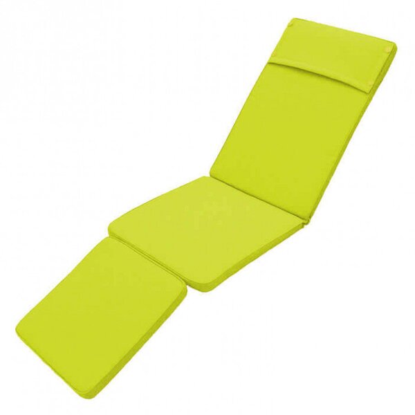 Cuscino Real Steamer 175x49x4 cm in Poliestere Verde