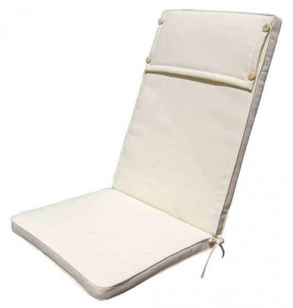 Cuscino Real Alto 113x49x4 cm in Poliestere Ecrù