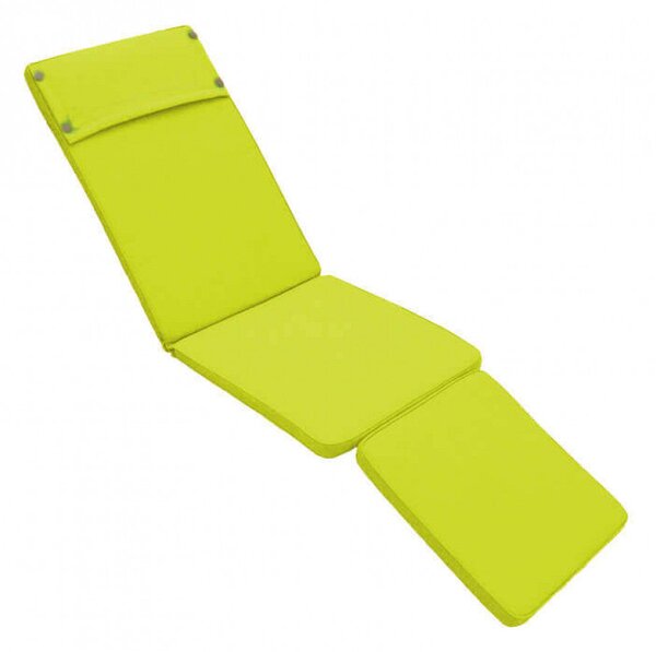 Cuscino Real Steamer 175x49x4 cm in Poliestere Verde