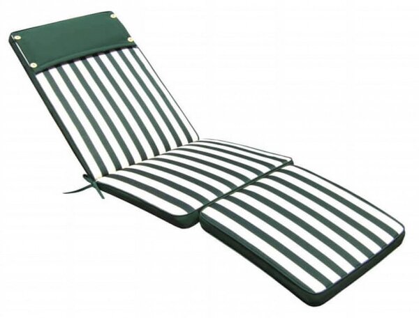 Cuscino Real Steamer 175x49x4 cm in Poliestere Verde