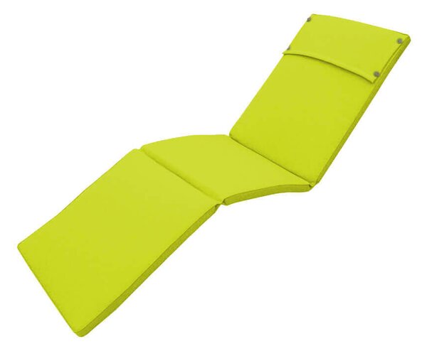 Cuscino Real Lettino 194,5x59x4 cm in Poliestere Verde
