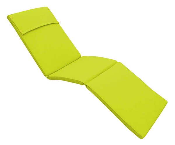 Cuscino Real Lettino 194,5x59x4 cm in Poliestere Verde