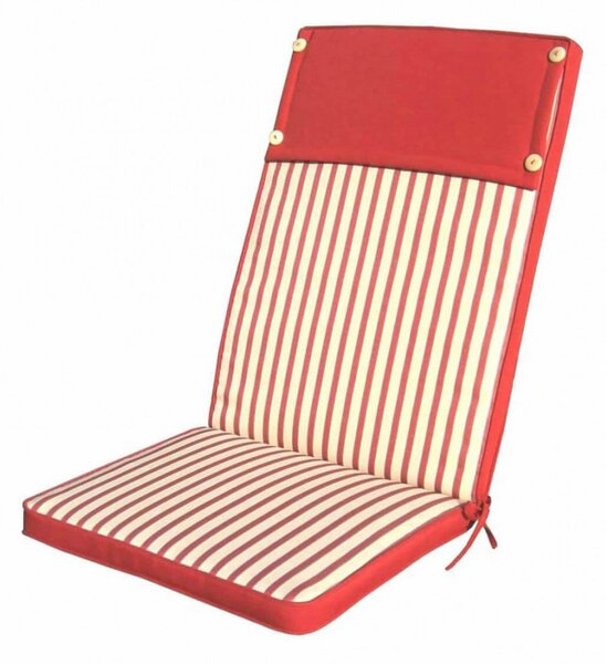 Cuscino Real Alto 113x49x4 cm in Poliestere Rosso