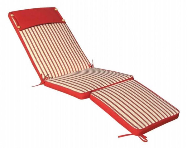 Cuscino Real Steamer 175x49x4 cm in Poliestere Rosso