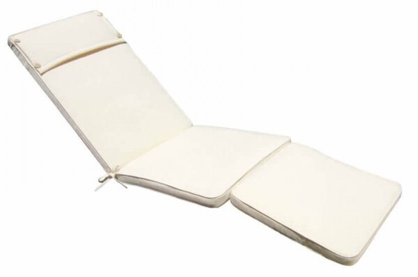 Cuscino Real Steamer 175x49x4 cm in Poliestere Ecrù