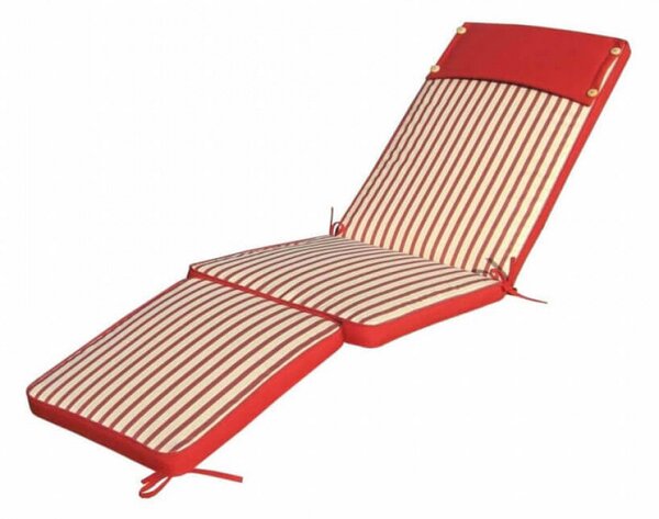 Cuscino Real Steamer 175x49x4 cm in Poliestere Rosso